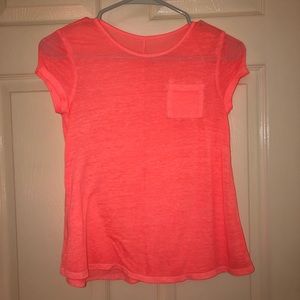 pink short sleeve t shirt